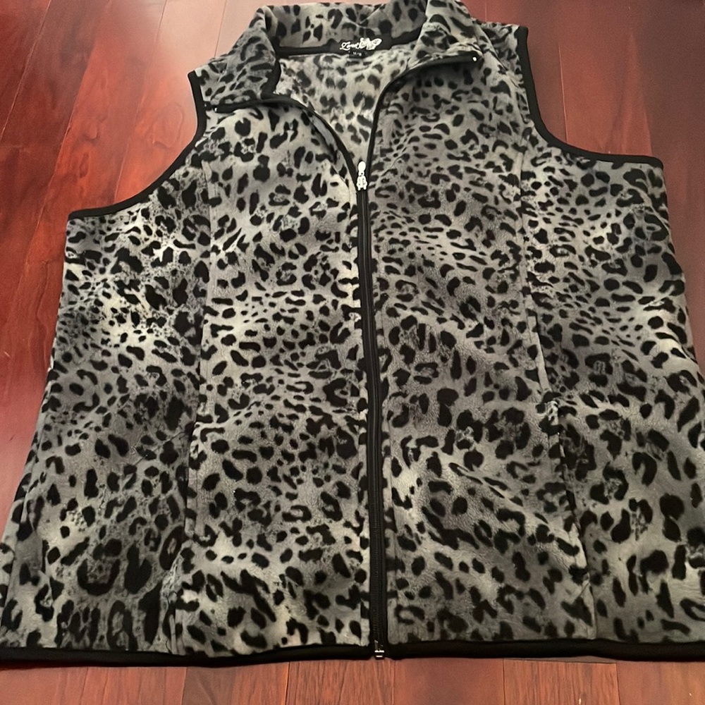 Black and gray vest